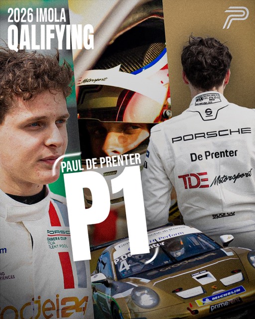 Pole position P1 graphic Imola voor Paul de Prenter