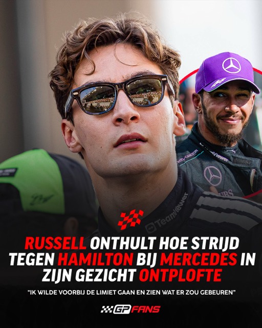 Editorial graphic over Russell en Hamilton voor GPFans